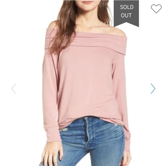 CUPCAKES AND CASHMERE Brooklyn Off the Shoulder size x small soft cozy drop cold - Picture 4 of 8